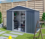 Apex Metal Garden Shed 10x8ft - Anthracite