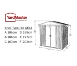 Apex Metal Garden Shed 6x6ft - Green