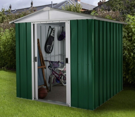 Apex Metal Garden Shed 6x6ft - Green