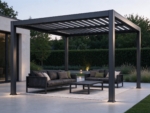 3 x 4 m Aluminium Louvred Pergola, Anthracite