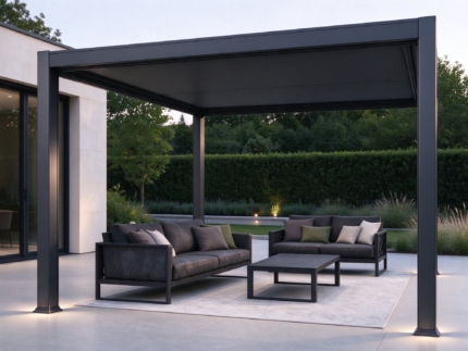 3 x 4 m Aluminium Louvred Pergola, Anthracite