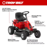 30" (76 cm) Rear Engine Ride-On Lawn Mower – 10.5 HP Petrol, 6-Speed Manual Drive