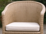 4-Seater Rattan-Effect Bistro Dining Set, Natural