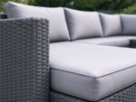 5-Piece Rattan-Effect Corner Lounge Set, Grey