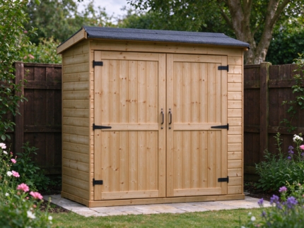5 x 3 ft Timber Lean-To Tool Store, Natural