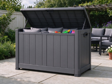 570 L Resin Garden Storage Box, Graphite