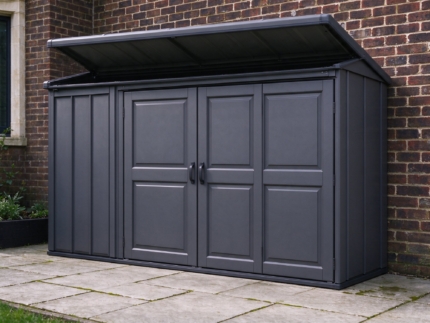 6 x 3 ft Horizontal Bike and Garden Store, Charcoal