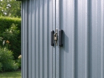 8 x 6 ft Galvanised Steel Apex Shed, Slate Grey