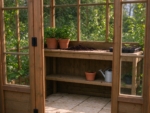 8 x 6 ft Timber Greenhouse with Potting Bench, Natural
