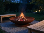 80 cm Weathering Steel Fire Pit Bowl