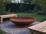 80 cm Weathering Steel Fire Pit Bowl