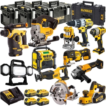 DeWalt 18V 12 Piece Combo Kit with 4 x Batteries & Charger T4TKIT-1317