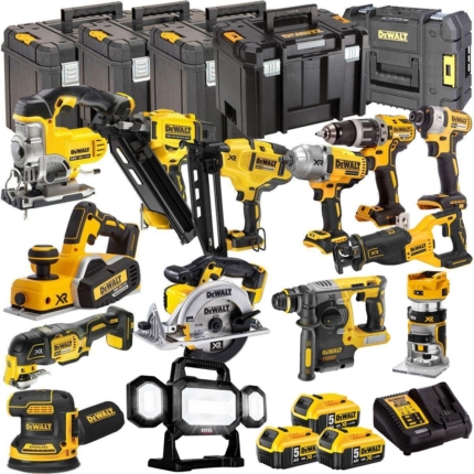 DeWalt 18V 14 Piece Power Tool Kit with 3 x 5.0Ah Batteries DEWKIT14