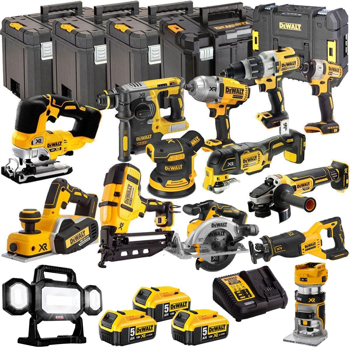 dewalt 18v 14 piece power tool kit with 3 x 5 0ah batteries dewkit27 1 DeWalt 18V 14 Piece Power Tool Kit with 3 x 5.0Ah Batteries DEWKIT27