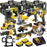DeWalt DCKT4T10P4 18V XR 10 Piece Power Tool Kit with 3 x 5.0Ah Batteries & Toughsystem Box