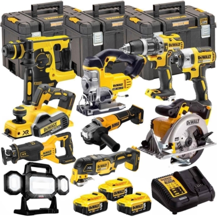 DeWalt DEWT4T10P4 18V 3 x 5.0Ah Batteries XR Li-Ion 10 Piece TStak Tool Storage