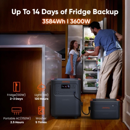 Jackery HomePower 3600 Plus Portable Power Station, 3600W AC Output, 3584Wh LFP Solar Generator