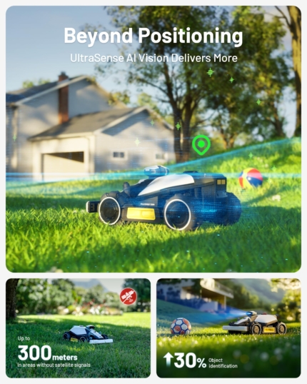 Mammotion LUBA mini AWD 1500 Robot Lawn Mower Wire-Free – AI Vision, up to 1500 m², 80% Slopes