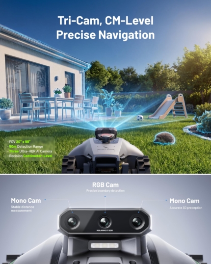 Mammotion YUKA mini 2 500 Robot Lawn Mower Wire-Free – Triple Camera AI Vision, up to 500 m²
