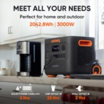 Portable Power Station 2042Wh 3000W – Expandable LiFePO4 Solar Generator
