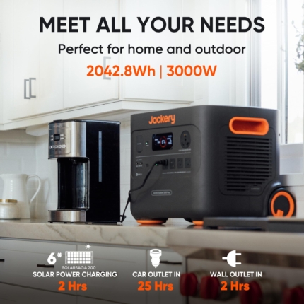 Portable Power Station 2042Wh 3000W – Expandable LiFePO4 Solar Generator