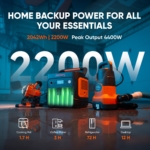 Portable Power Station 2042Wh LiFePO4 – Solar Generator for Home Backup & RV, 230V