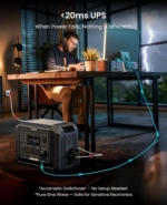 Portable Power Station 2048Wh 2000W LiFePO4 – Solar Generator with UPS & Fast Charging, 230V