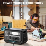 Portable Power Station 2048Wh 2400W (4800W Peak) – LiFePO4 Solar Generator with UPS