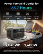 Portable Power Station 2048Wh 2400W – Solar Generator for Home Backup & Camping