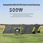 Portable Power Station 2048Wh LiFePO4 2400W – Silent UPS Solar Generator, 100W USB-C, 240V