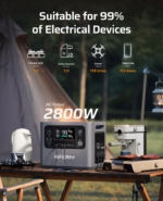 Portable Power Station 4096Wh 2800W LiFePO4 with Extra Battery – Expandable Solar Generator, 240V