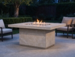 Rectangular Gas Fire Pit Table, Sand Stone Effect