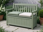 Timber Storage Bench Box, Sage Green