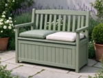 Timber Storage Bench Box, Sage Green