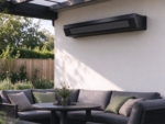 Wall-Mounted Electric Infrared Patio Heater, 2 kW, Black