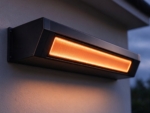 Wall-Mounted Electric Infrared Patio Heater, 2 kW, Black