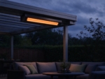 Wall-Mounted Electric Infrared Patio Heater, 2 kW, Black