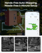 Wire-Free Robot Lawn Mower with AI Vision for Gardens up to 500 m² – 3D Obstacle Avoidance, App Control