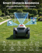 Wire-Free Robot Lawn Mower with AI Vision for Gardens up to 500 m² – 3D Obstacle Avoidance, App Control