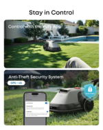 Wire-Free Robot Lawn Mower with Vision Navigation for Gardens up to 800 m² – 3D Obstacle Avoidance