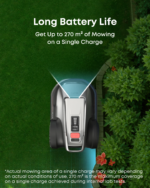 Wire-Free Robot Lawn Mower with Vision Navigation for Gardens up to 800 m² – 3D Obstacle Avoidance