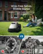 Wire-Free Robot Lawn Mower with Vision Navigation for Gardens up to 800 m² – 3D Obstacle Avoidance
